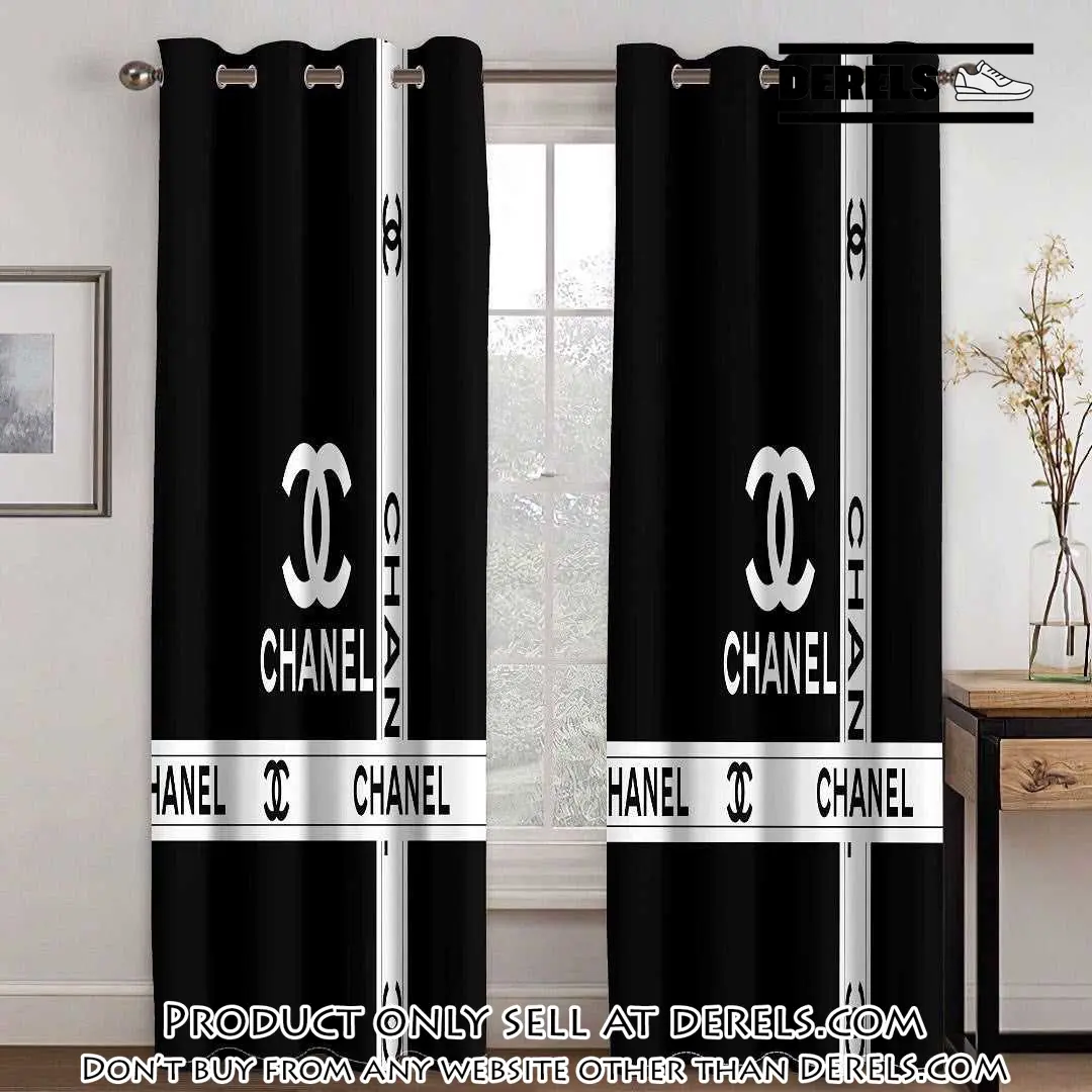 Chanel black premium window curtains hot  set wc107 dr2544792